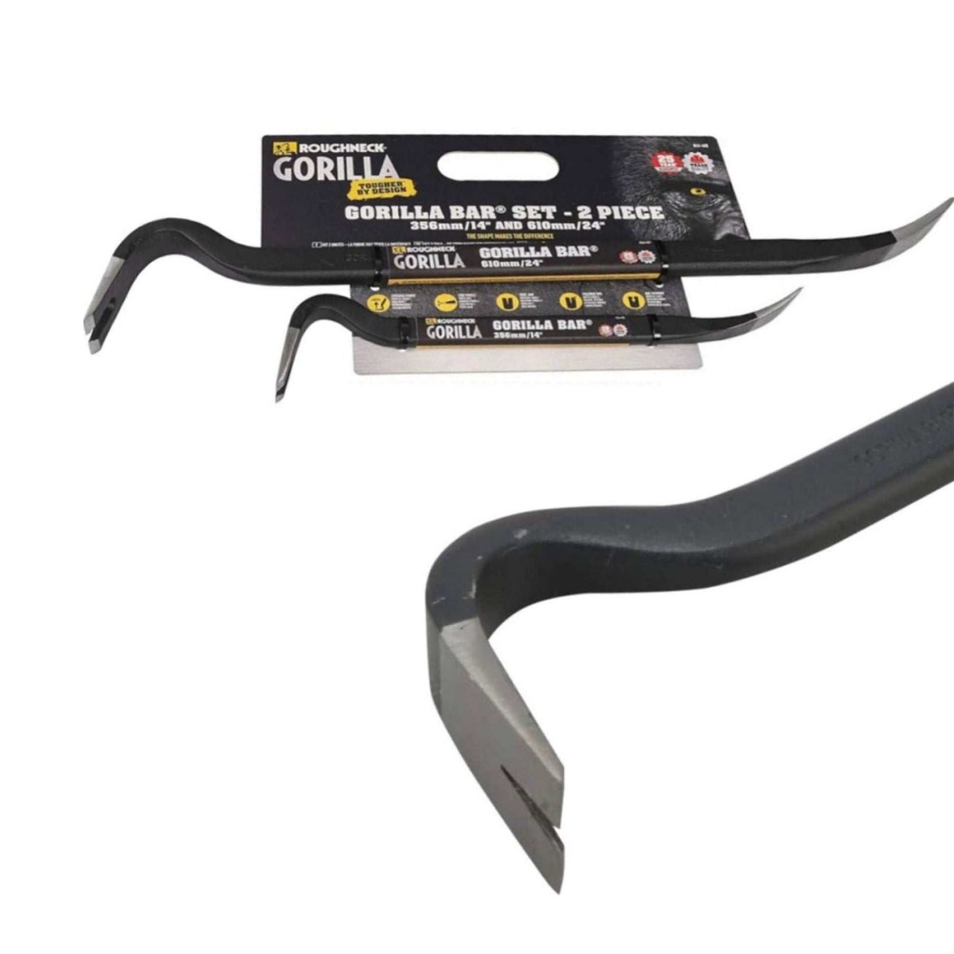 Roughneck Gorilla Bar Set 14in And 22in - 2 Pack