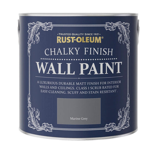 Rust - Oleum Chalky Finish Wall Paint Marine Grey - 2.5 Litre