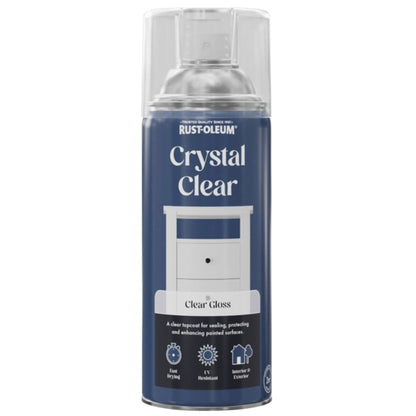 Rust - Oleum Crystal Clear Spray Protective Coat Clear - 400ml