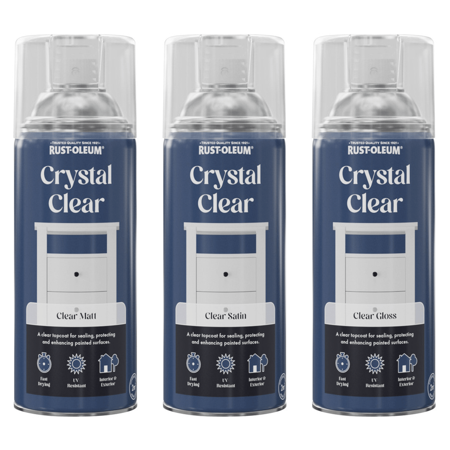 Rust-Oleum Crystal Clear Spray Protective Coat Clear - 400ml