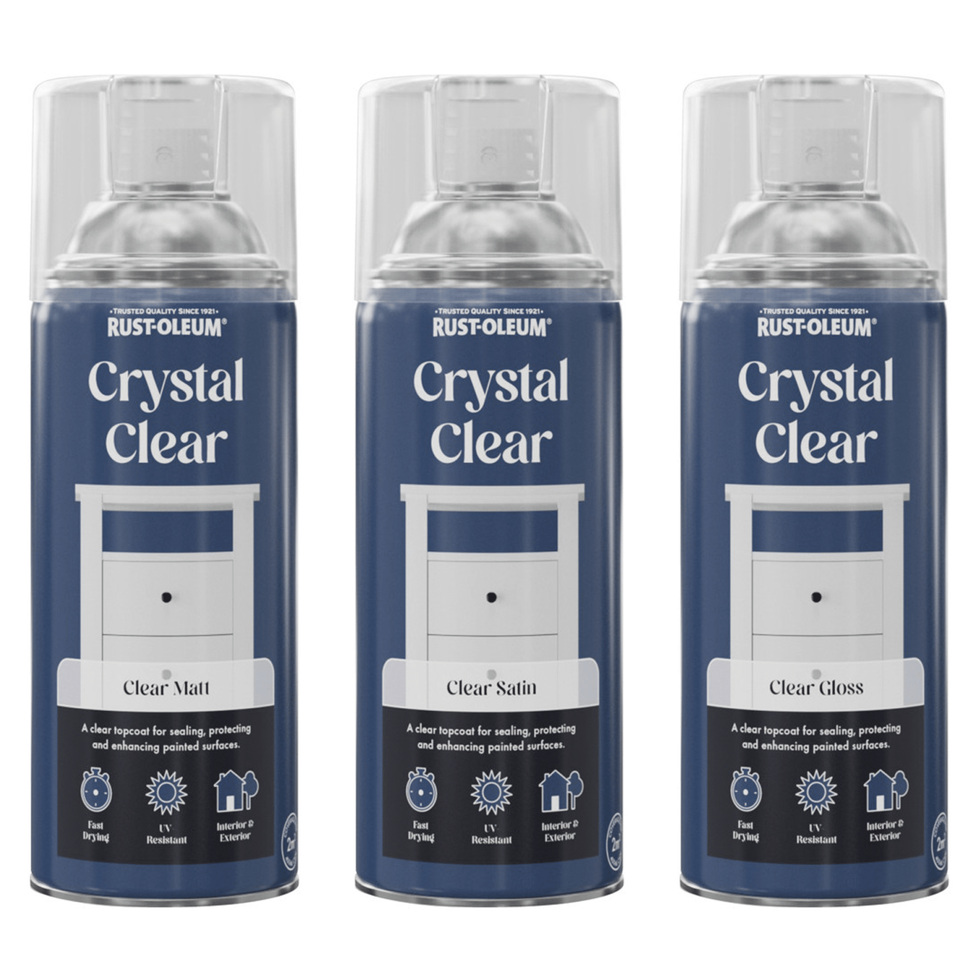 Rust-Oleum Crystal Clear Spray Protective Coat Clear - 400ml
