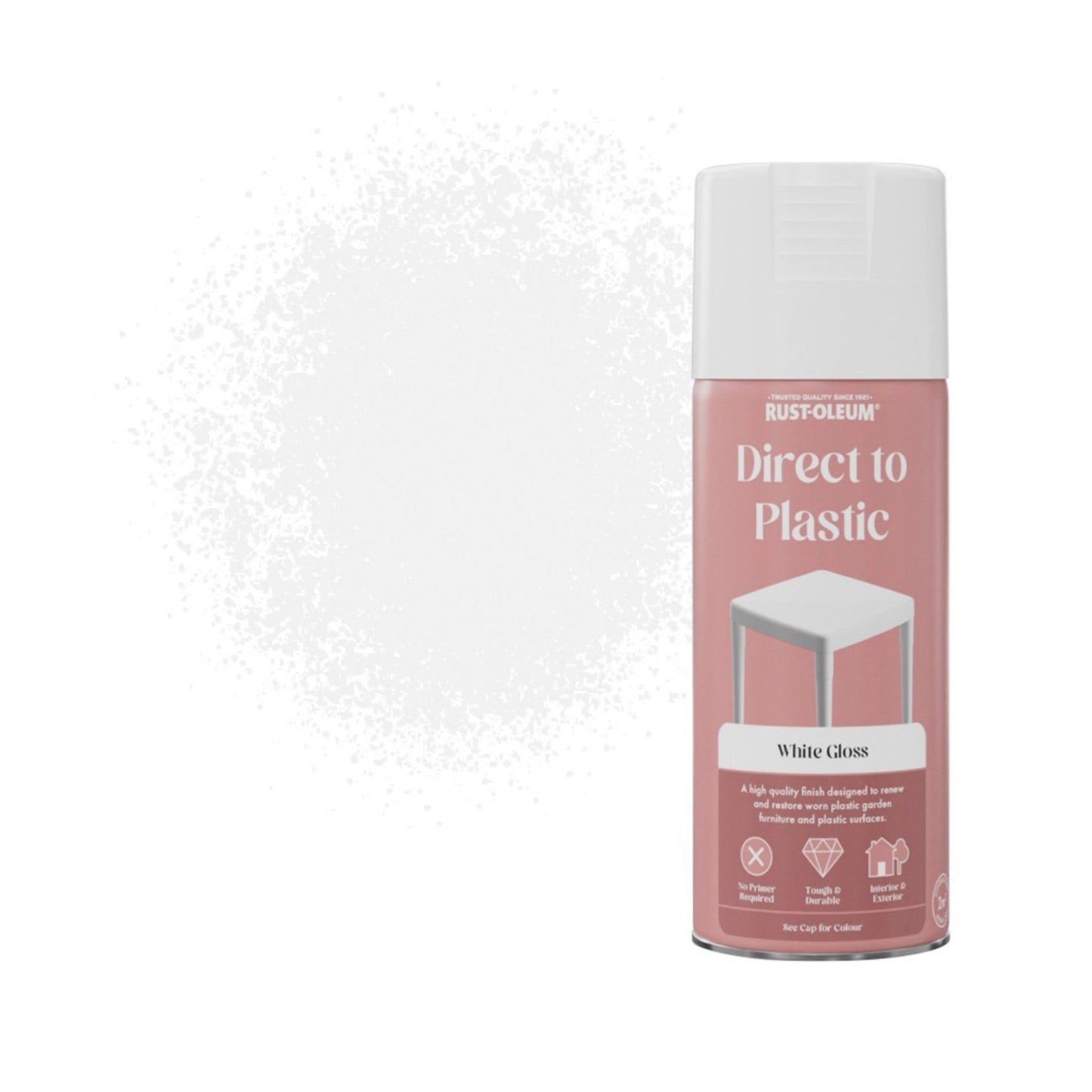 Rust-Oleum Direct to Plastic Spray Paint 400ml -  White