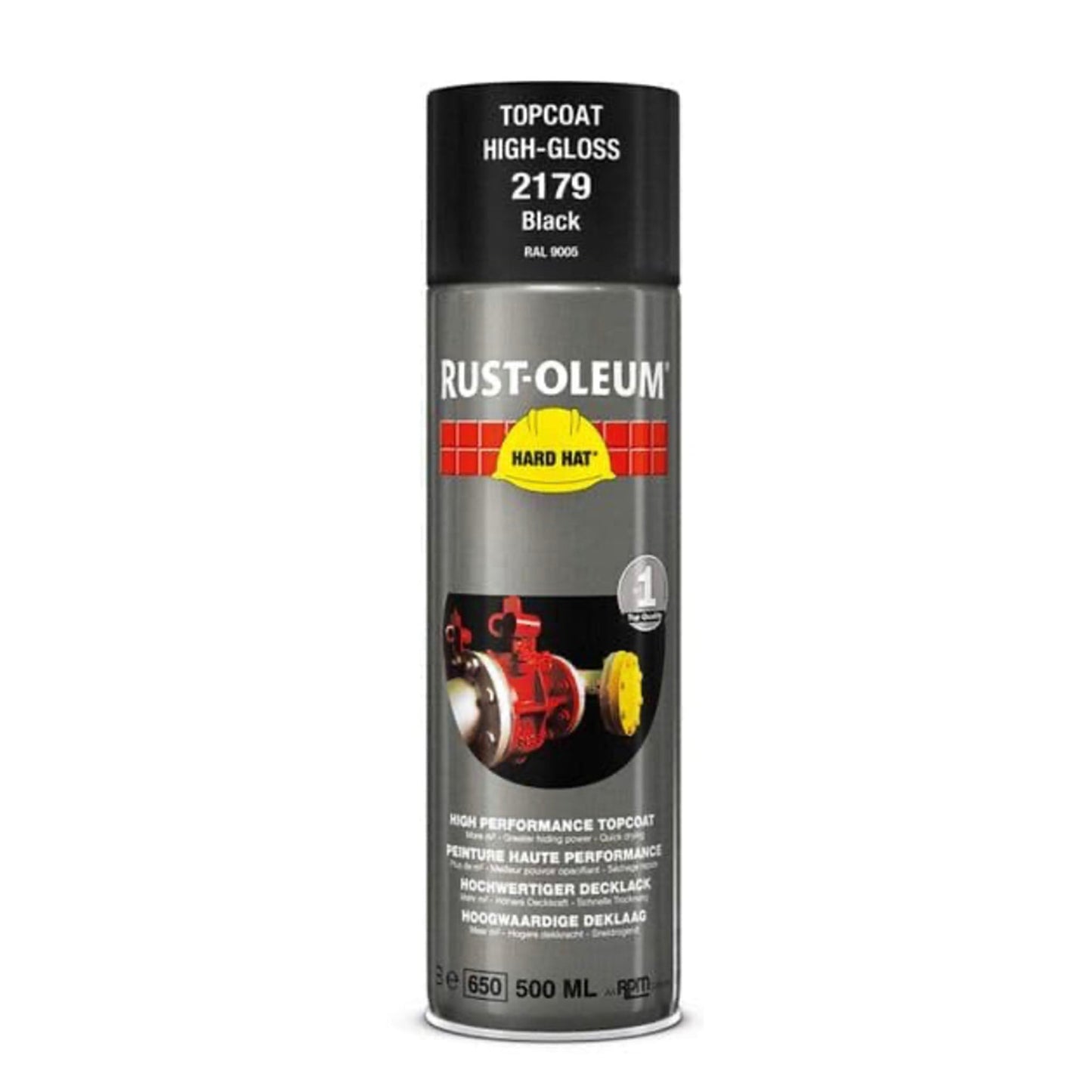 Rust - Oleum Hard Hat Top Coat Spray Paint - 500ml - Transtools Online