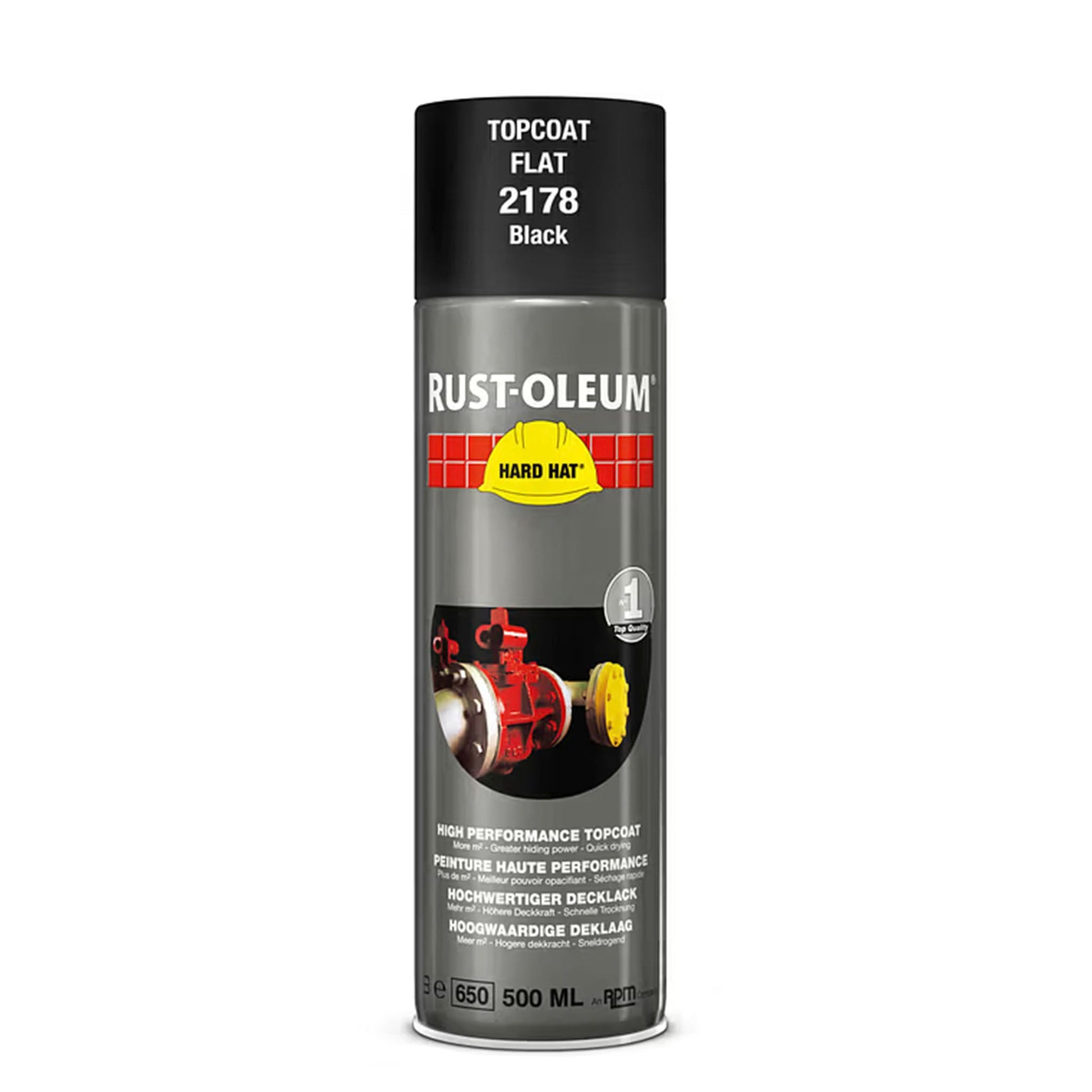 Rust-Oleum Hard Hat Top Coat Spray Paint - Black