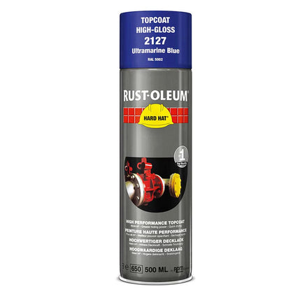 Rust-Oleum Hard Hat Top Coat Spray Paint - Ultramarine Blue