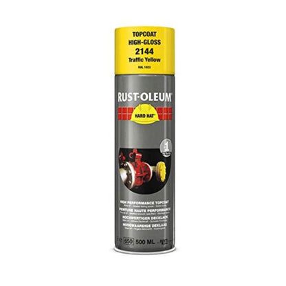 Rust-Oleum Hard Hat Top Coat Spray Paint - Traffic Yellow
