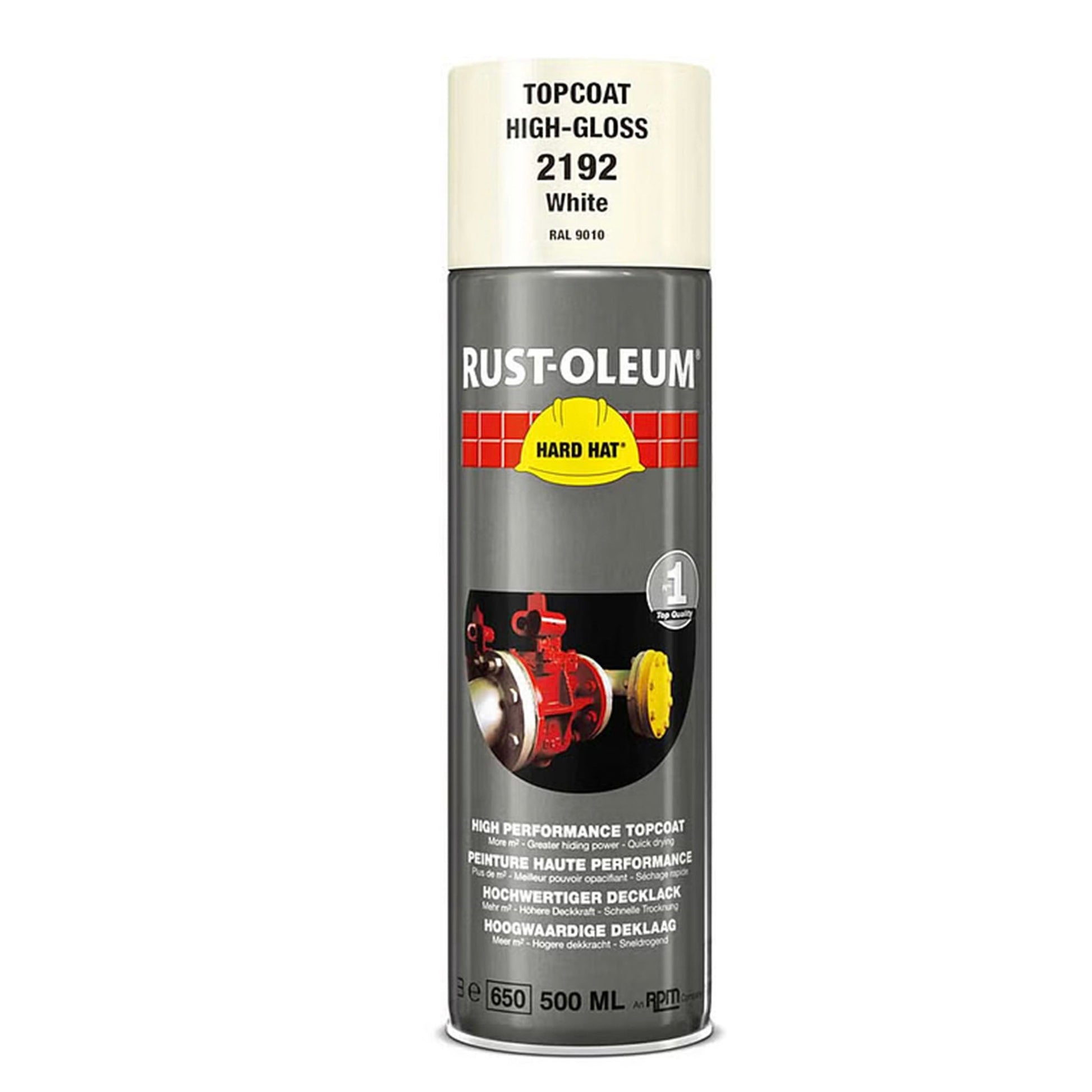 Rust-Oleum Hard Hat Top Coat Spray Paint - White
