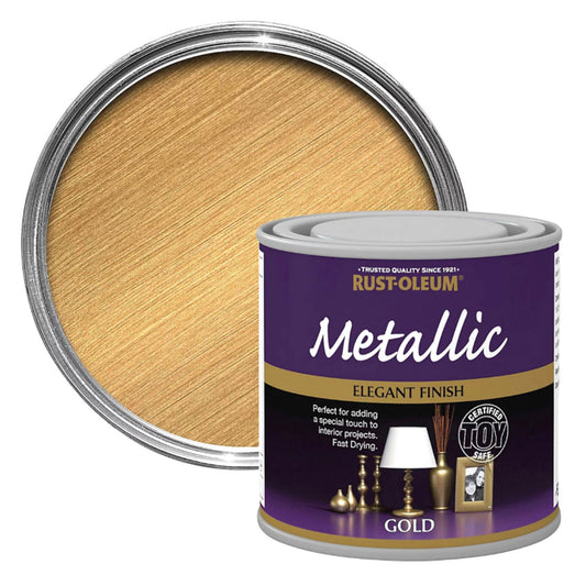 Rust - Oleum Metallic Toy - Safe Paint - 250ml Gold Finish