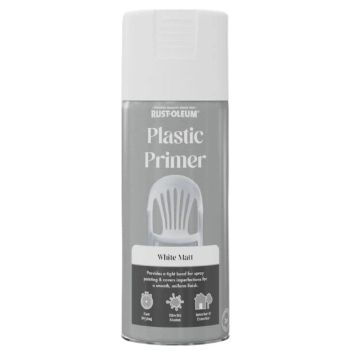 Rust - Oleum Plastic Primer White Matt - 400ml - Transtools Online