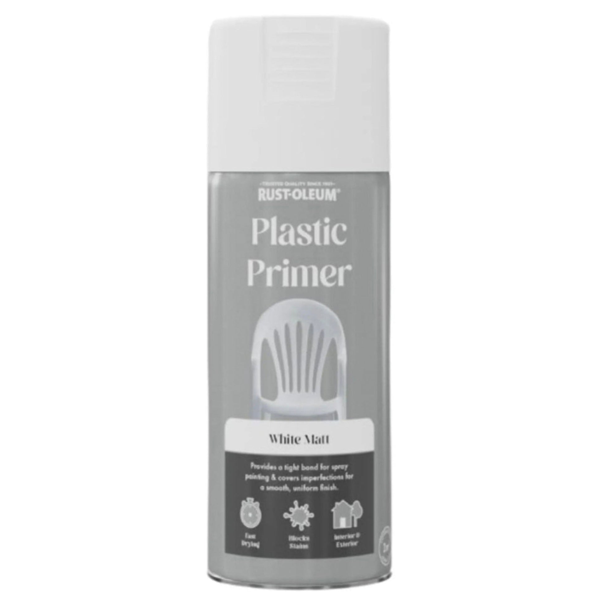 Rust - Oleum Plastic Primer White Matt - 400ml - Transtools Online