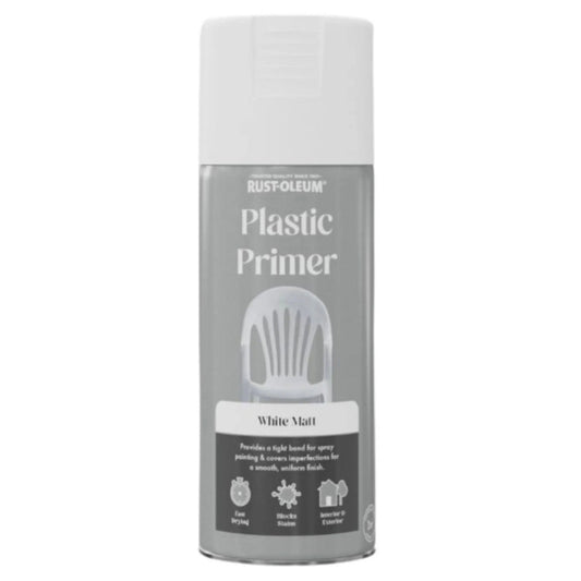 Rust - Oleum Plastic Primer White Matt - 400ml - Transtools Online