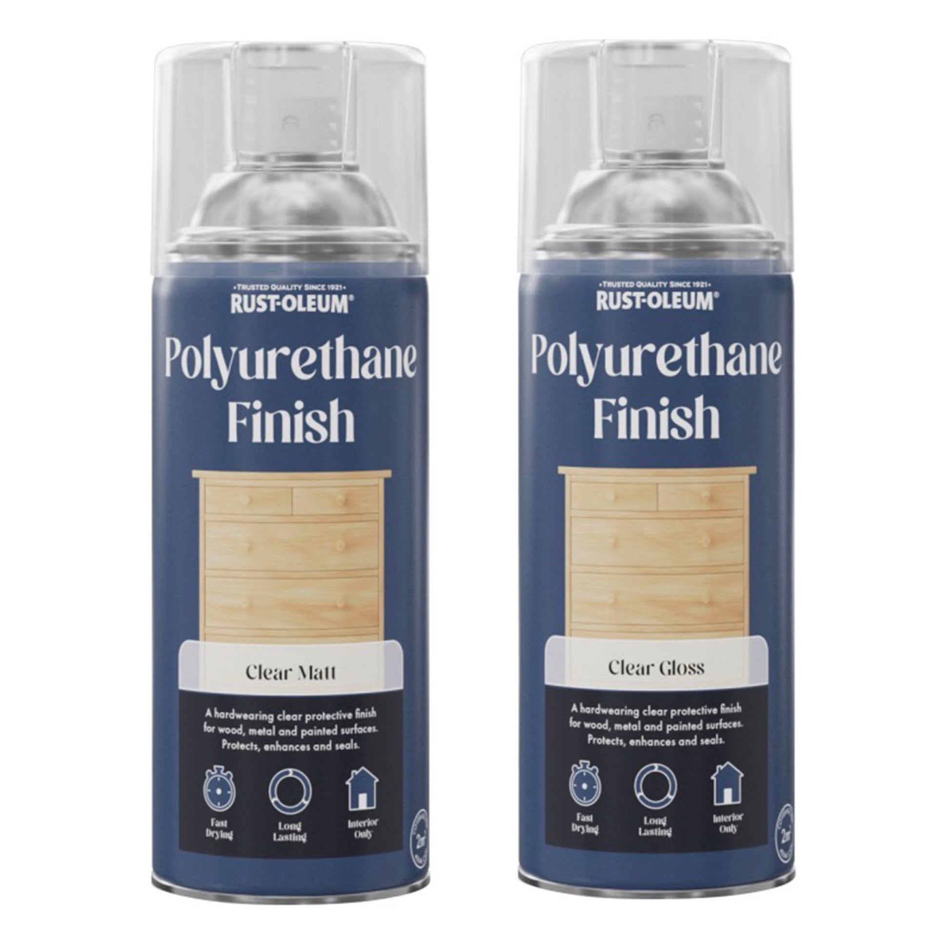 Rust-Oleum Polyurethane Finish Clear Spray Paint - 400ml
