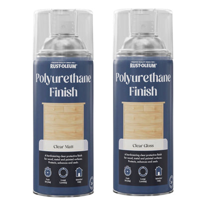 Rust-Oleum Polyurethane Finish Clear Spray Paint - 400ml