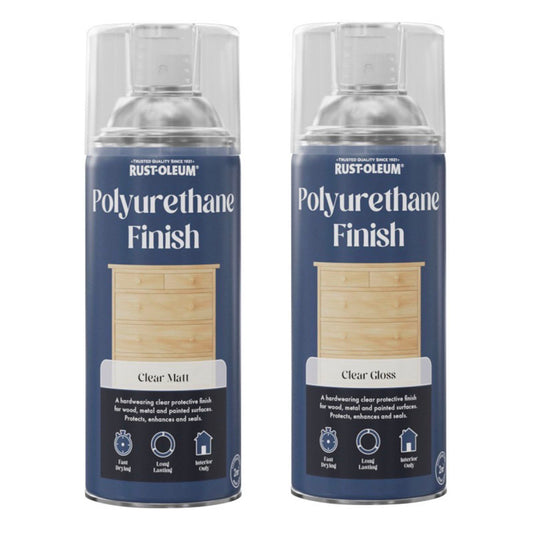 Rust-Oleum Polyurethane Finish Clear Spray Paint - 400ml