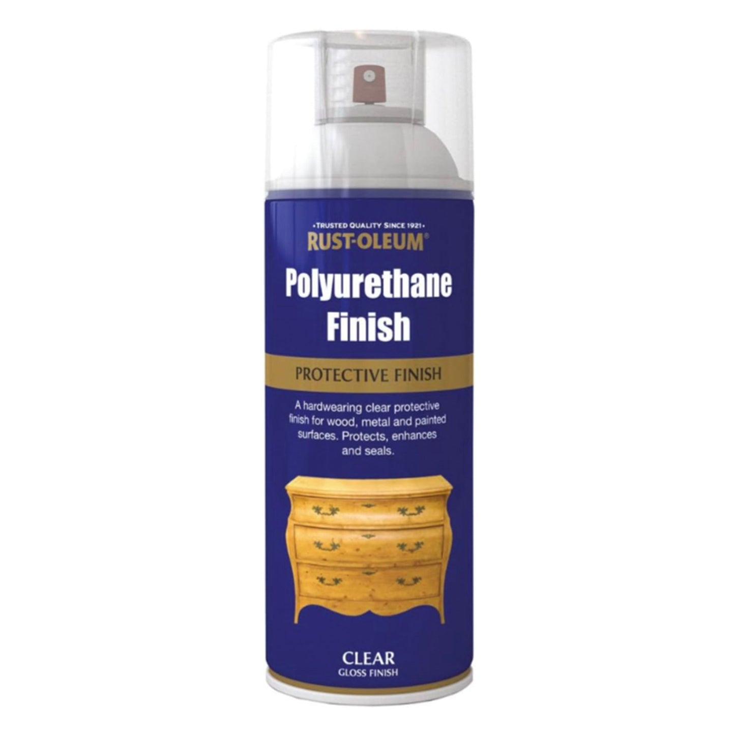 Rust - Oleum Polyurethane Finish Clear Spray Paint - 400ml - Transtools Online