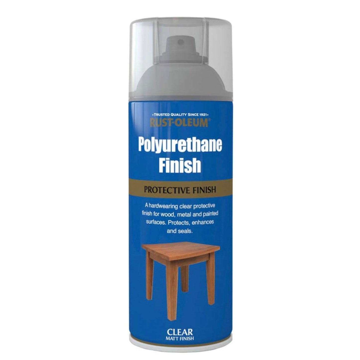 Rust - Oleum Polyurethane Finish Clear Spray Paint - 400ml - Transtools Online