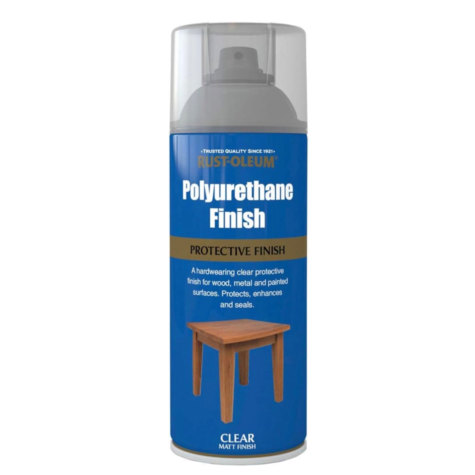 Rust - Oleum Polyurethane Finish Clear Spray Paint - 400ml - Transtools Online