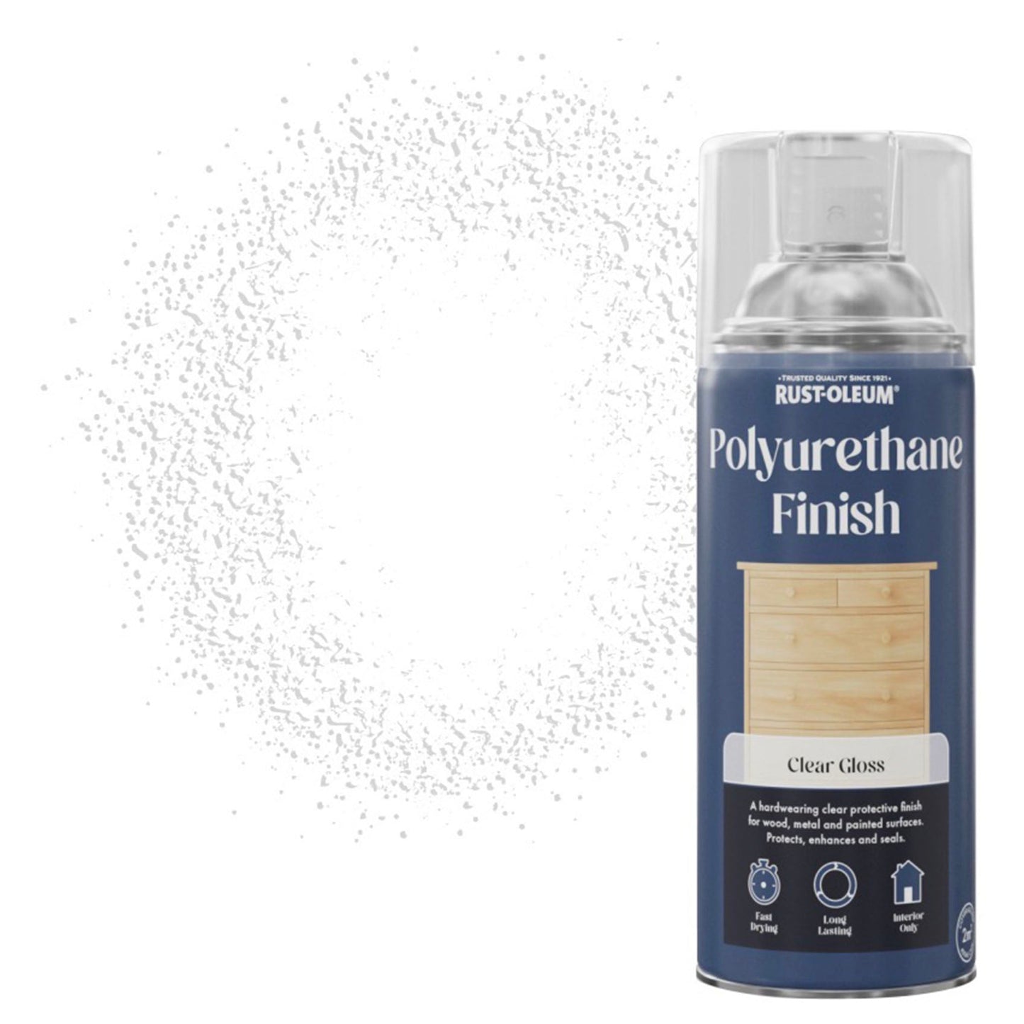 Rust-Oleum Polyurethane Finish Clear Gloss Spray Paint - 400ml
