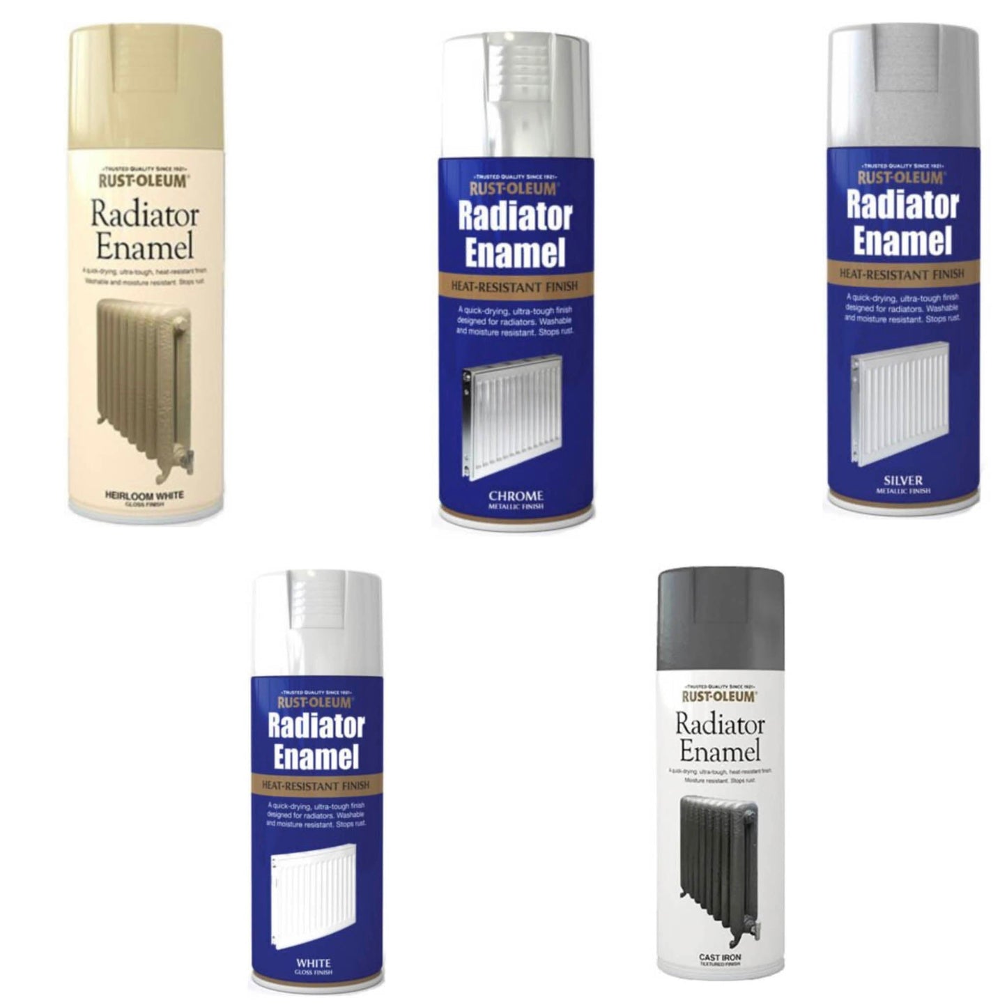 Rust - Oleum Radiator Enamel Spray Paint All Finishes 400ml - Transtools Online