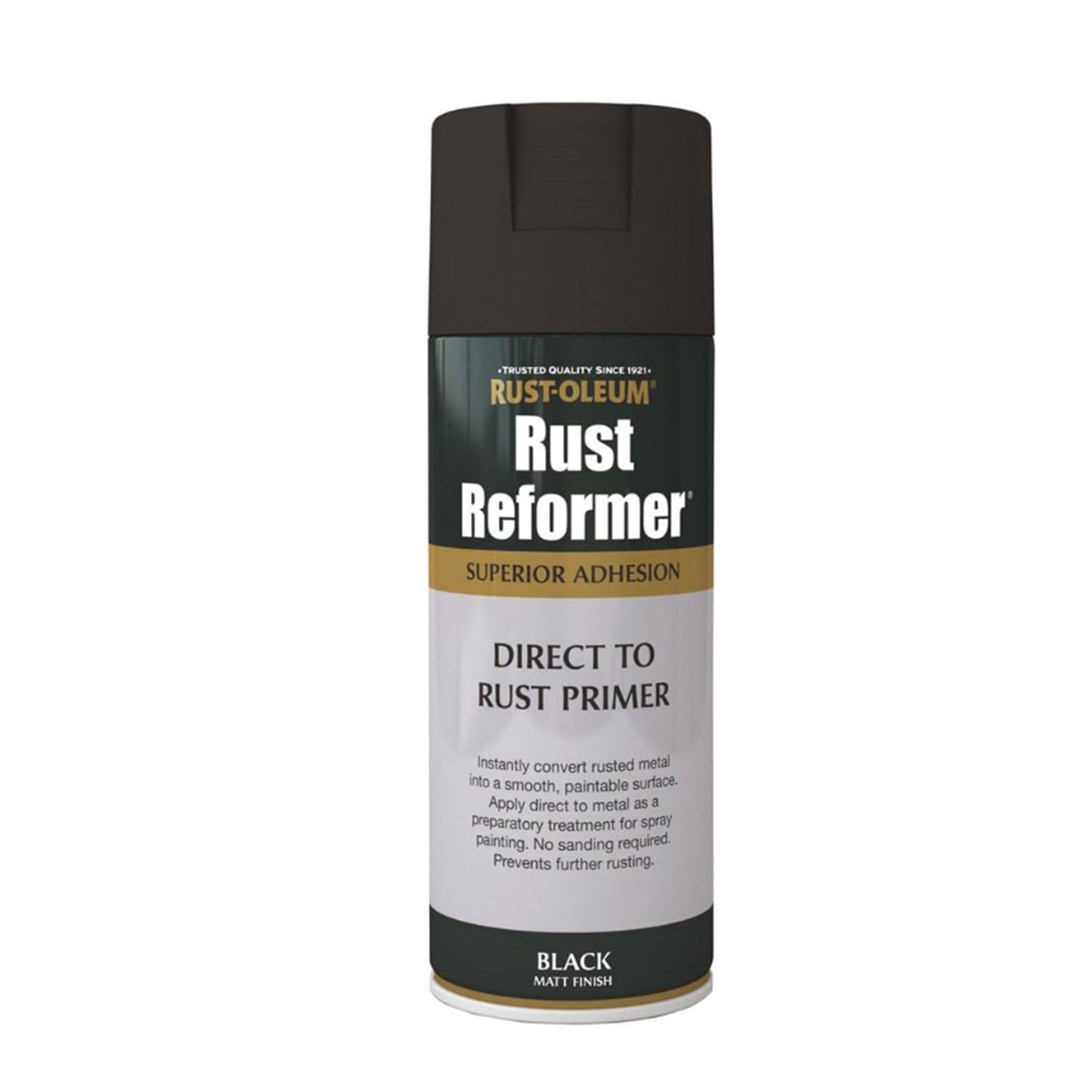 Rust-Oleum Rust Reformer Direct To Rust Primer Matt Black - 400ml