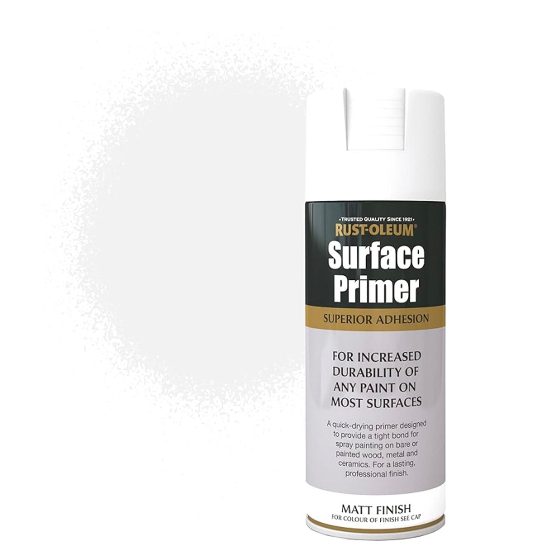 Rust - Oleum Surface Primer Aerosol White Matt - 400ml - Transtools Online