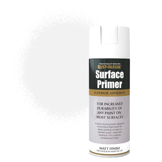 Rust - Oleum Surface Primer Aerosol White Matt - 400ml - Transtools Online