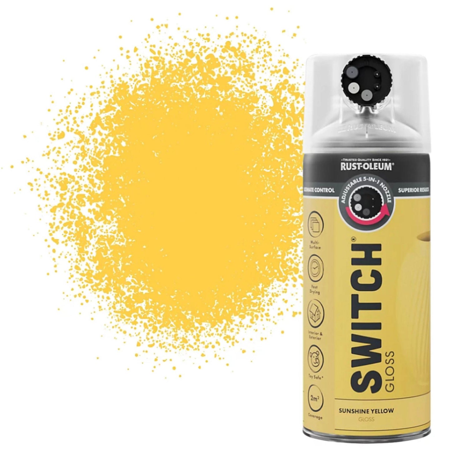 Rust-Oleum Switch 5 in 1 Spray Paint Sunshine Yellow