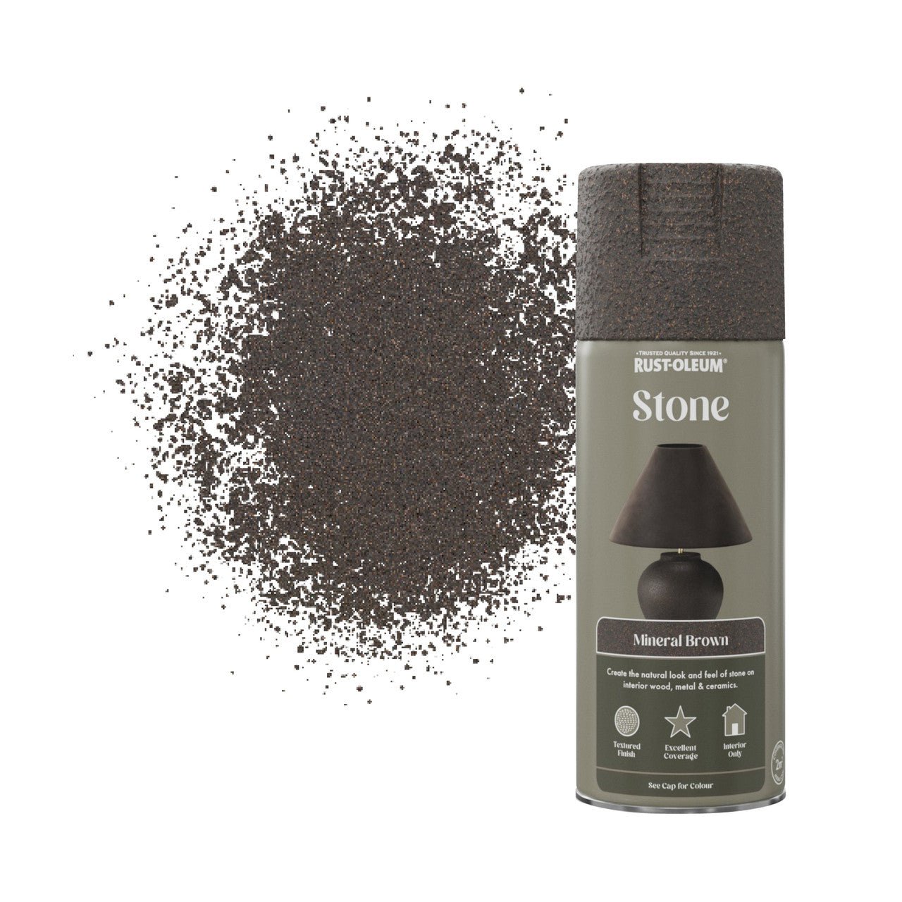 Rust-Oleum Textured Spray Paint 400ml Mineral Brown