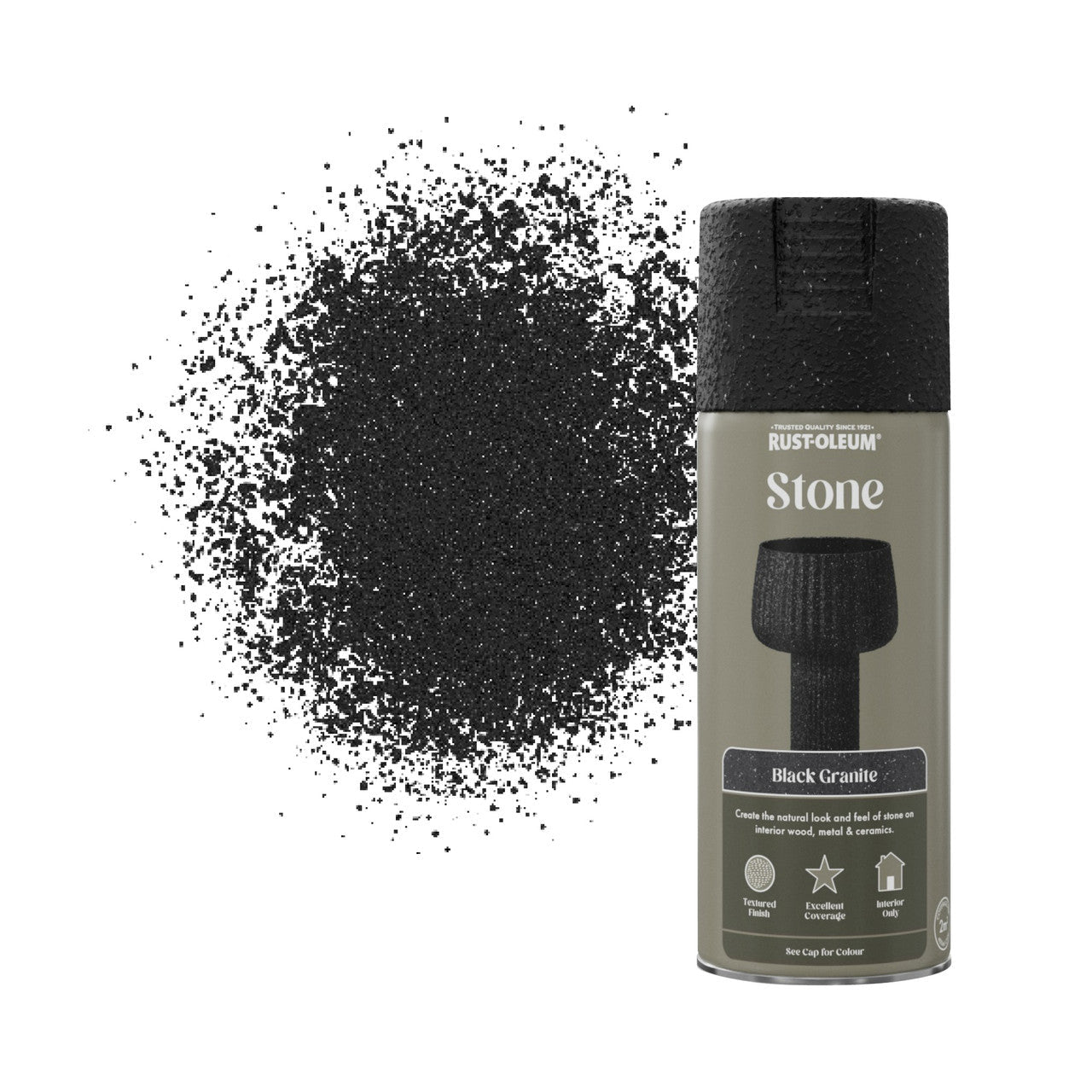 Rust-Oleum Textured Spray Paint 400ml Black Granite