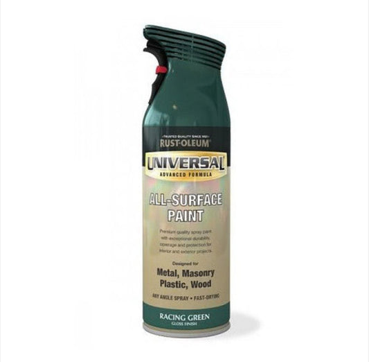 RUST - OLEUM UNIVERSAL SPRAY RACING GREEN GLOSS - 400ML - Transtools Online