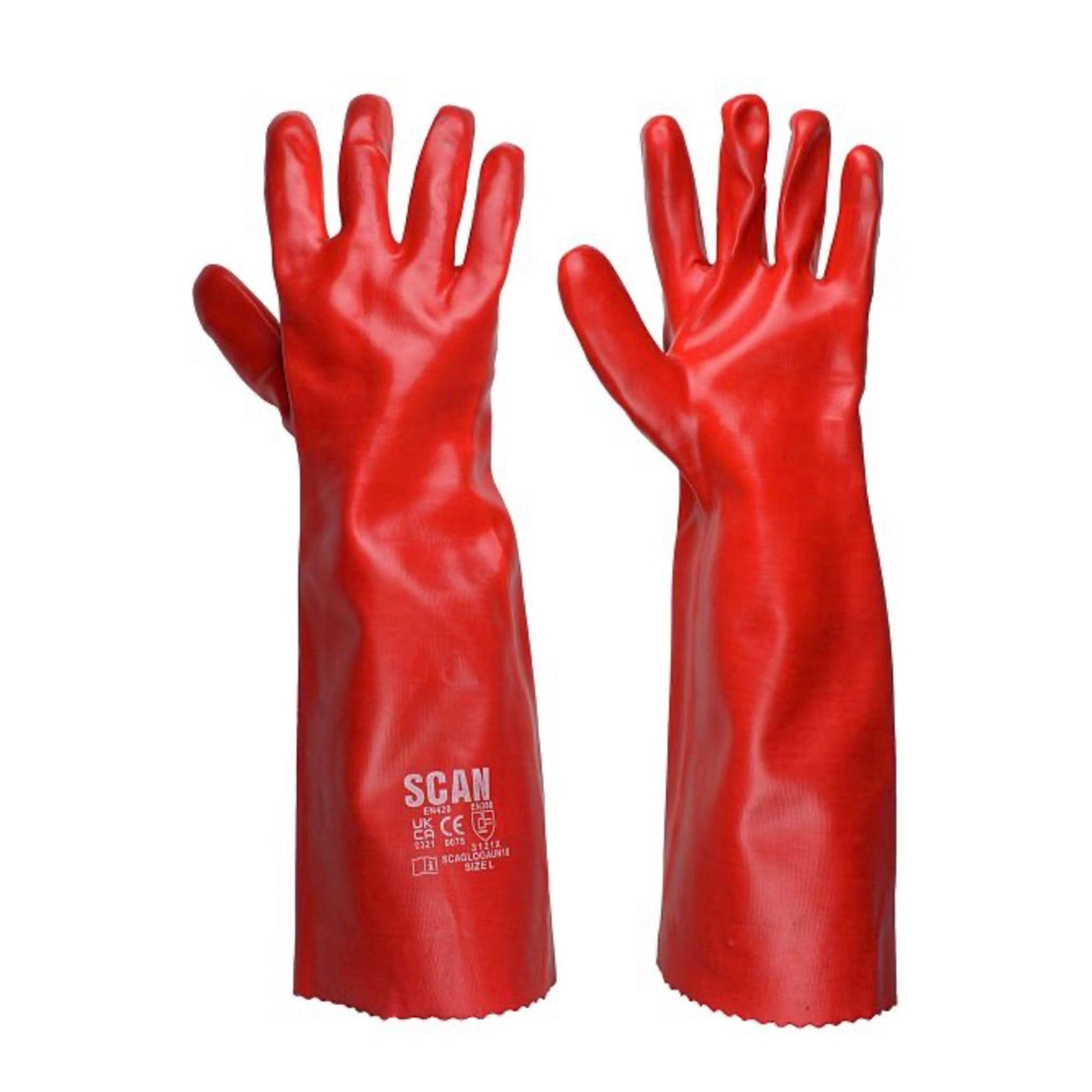 Scan PVC Gauntlet Gloves 450mm - 18in - Transtools Online