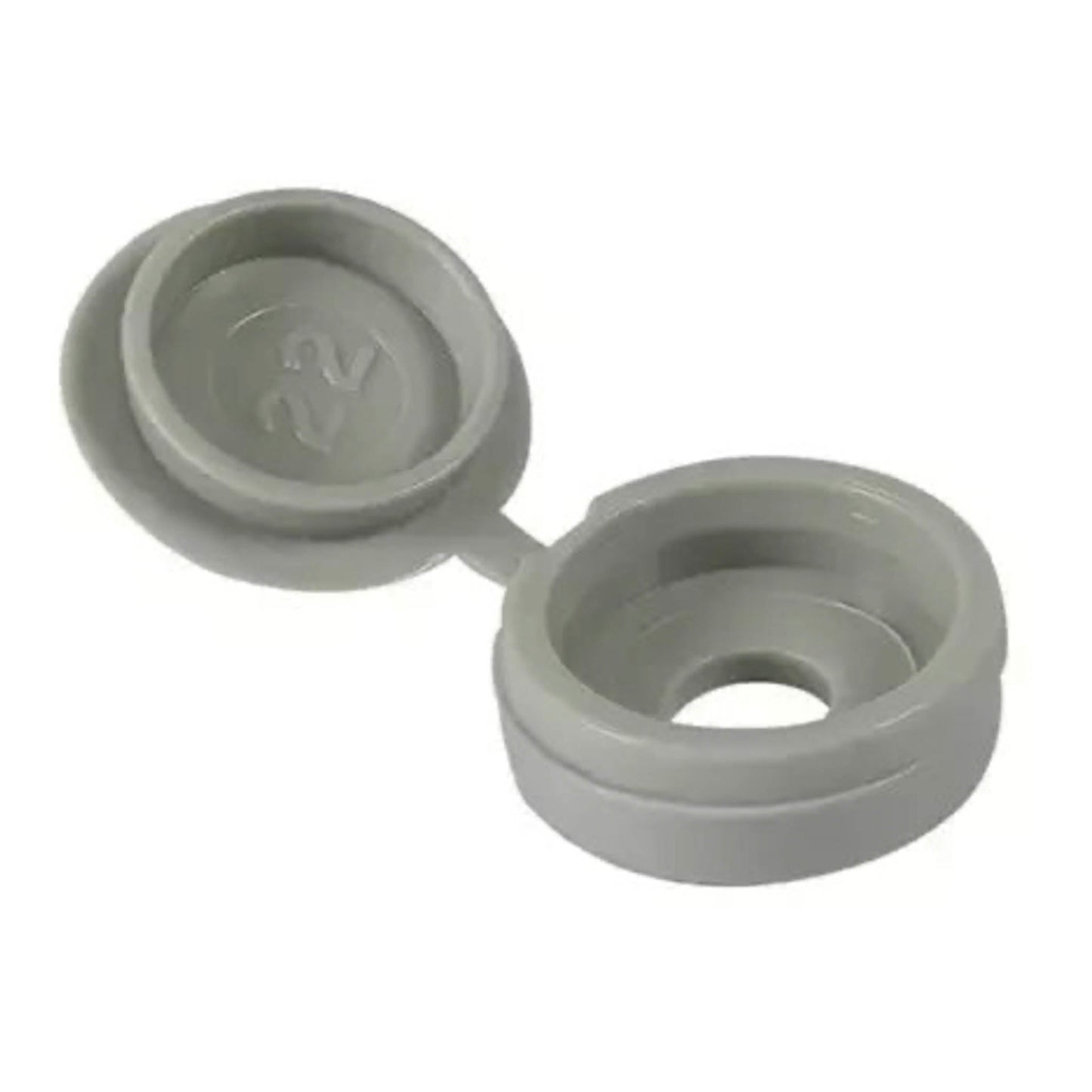 Screw Hinged Cover Caps Grey 6G - 8G 100 Pack - Transtools Online