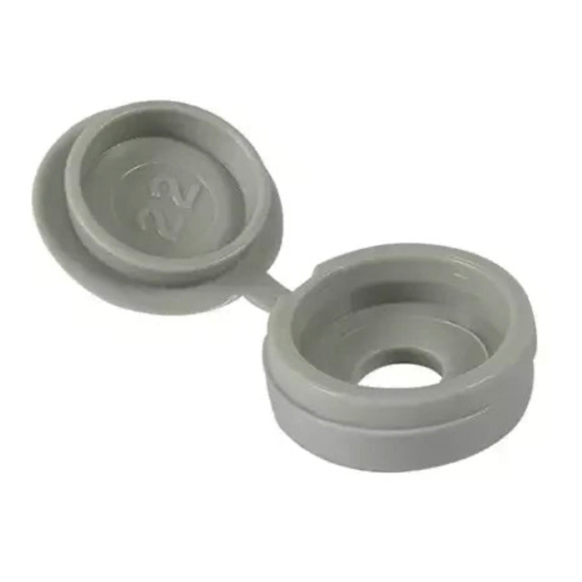 Screw Hinged Cover Caps Grey 6G - 8G 100 Pack - Transtools Online