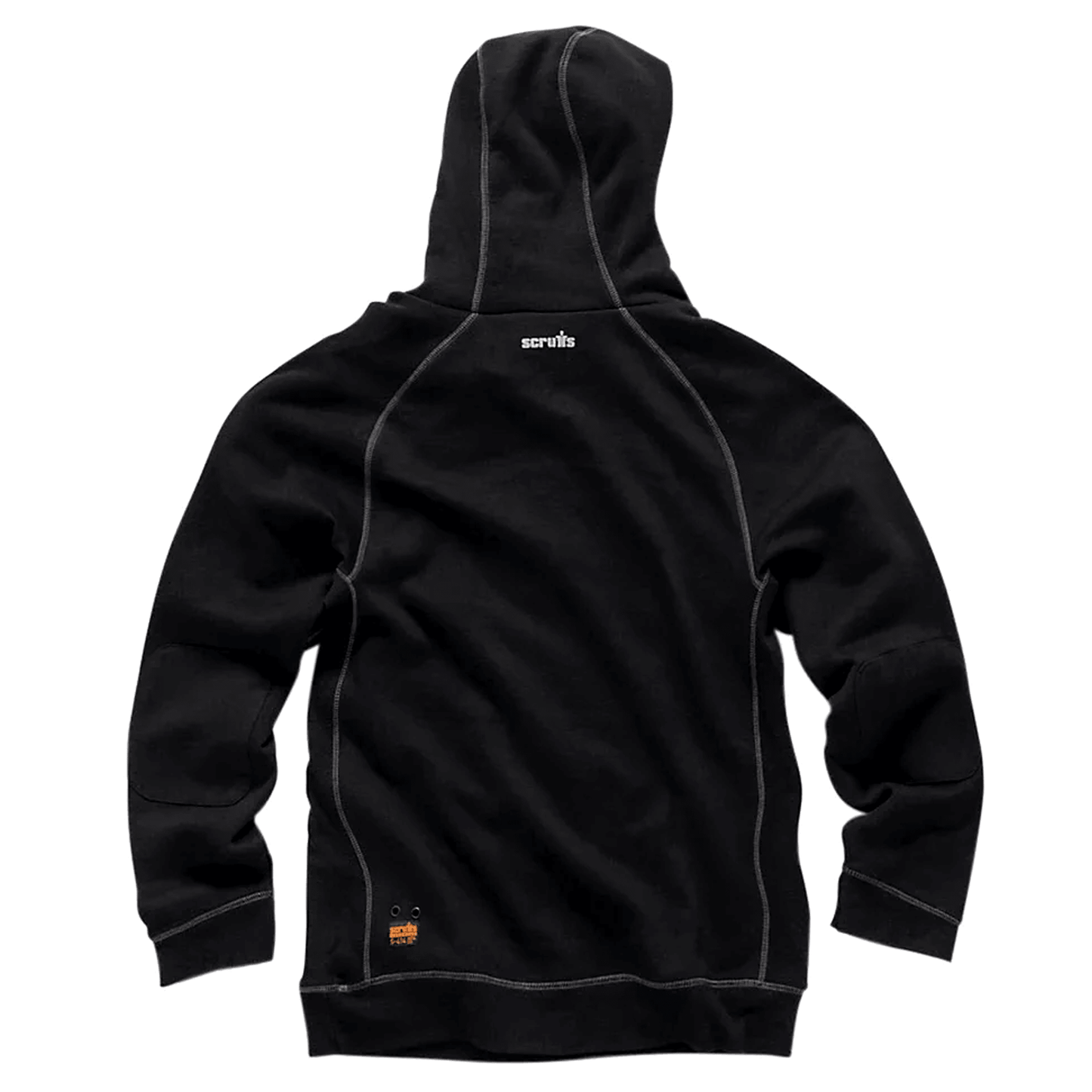 Scruffs Mens Black Work Hoodie - Medium Rear