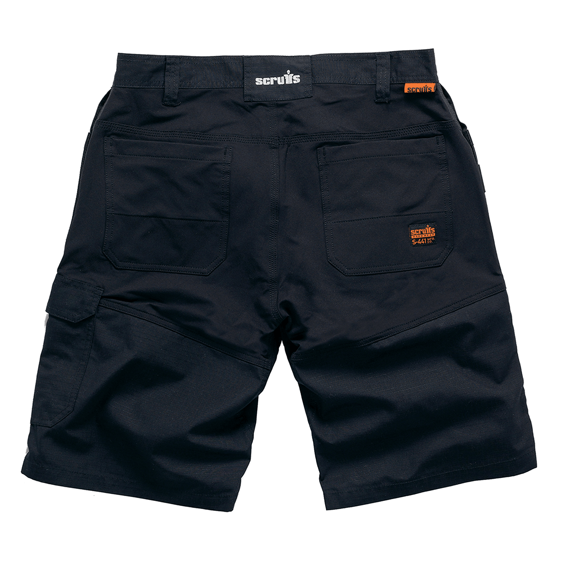 Scruffs Trade Flex Holster Pocket Shorts Black - 40in Waist - Rear Pockets