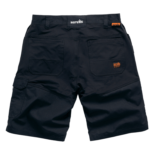 Scruffs Trade Flex Holster Pocket Shorts Black - 40in Waist - Rear Pockets