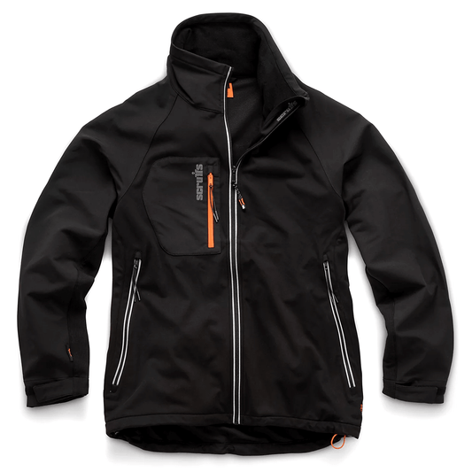 Scruffs Trade Flex Softsshell Work Jacket Black - Large