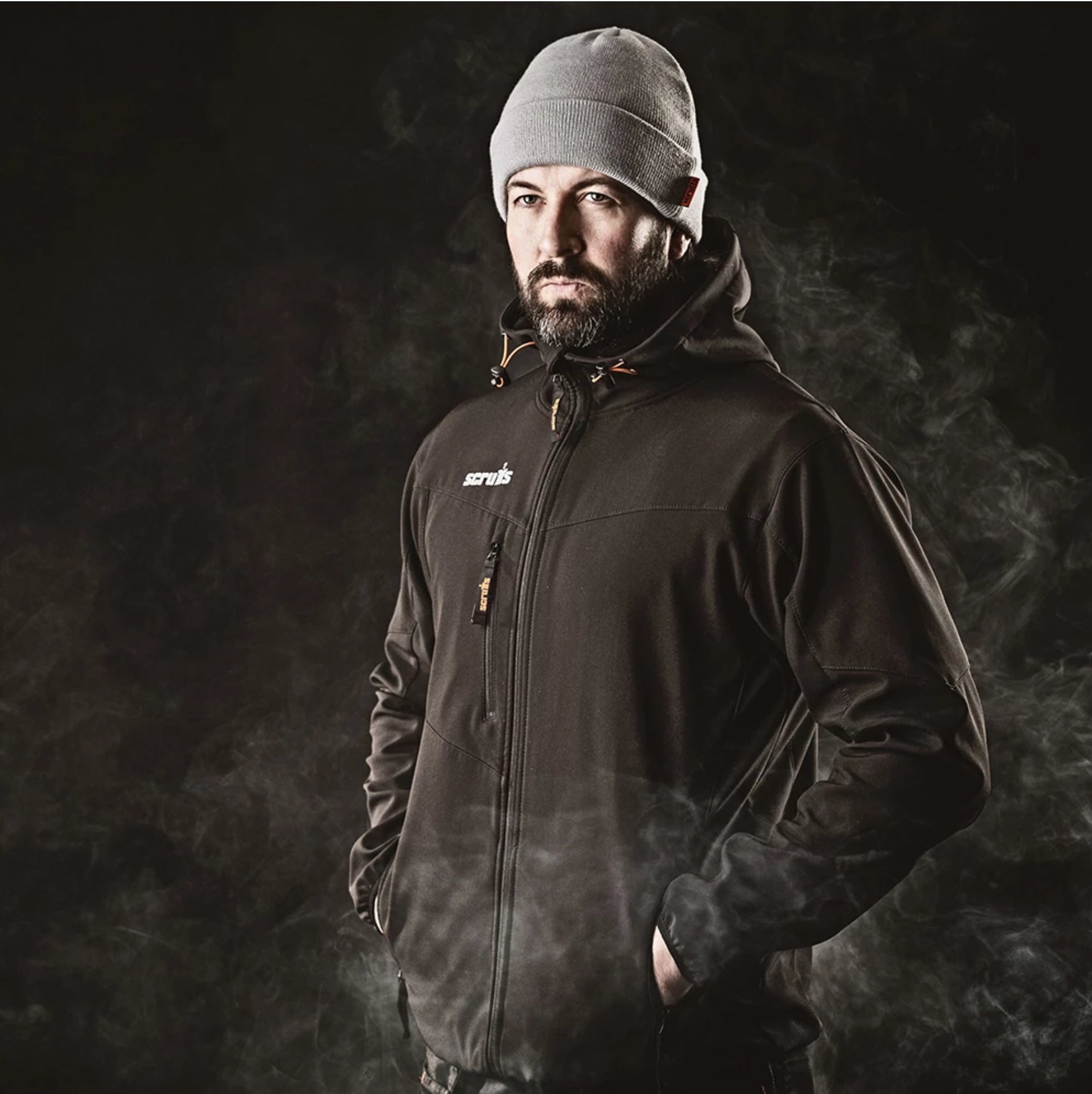 SCRUFFS WORKER SOFTSHELL WORK JACKET WITH HOOD BLACK - XXL - Transtools Online