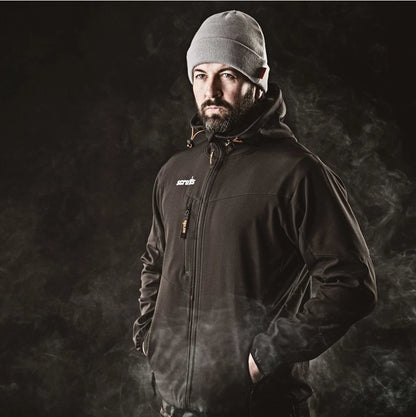 Sruffs Worker Softshell Work Jacket With Hood Black XX Large