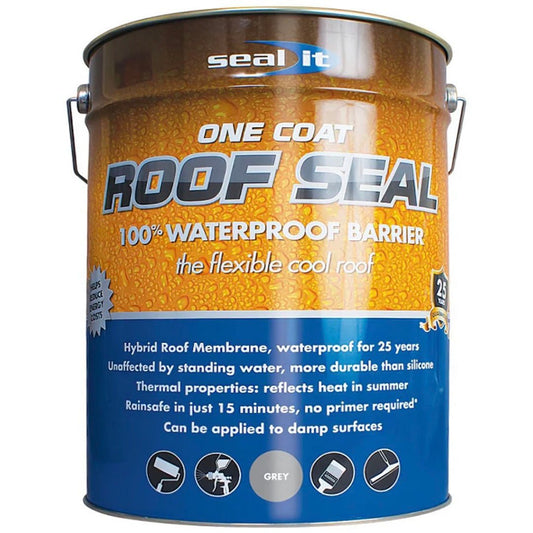 Seal It Roof Seal Waterproof Liquid Roof Membrane Grey 5 Litre