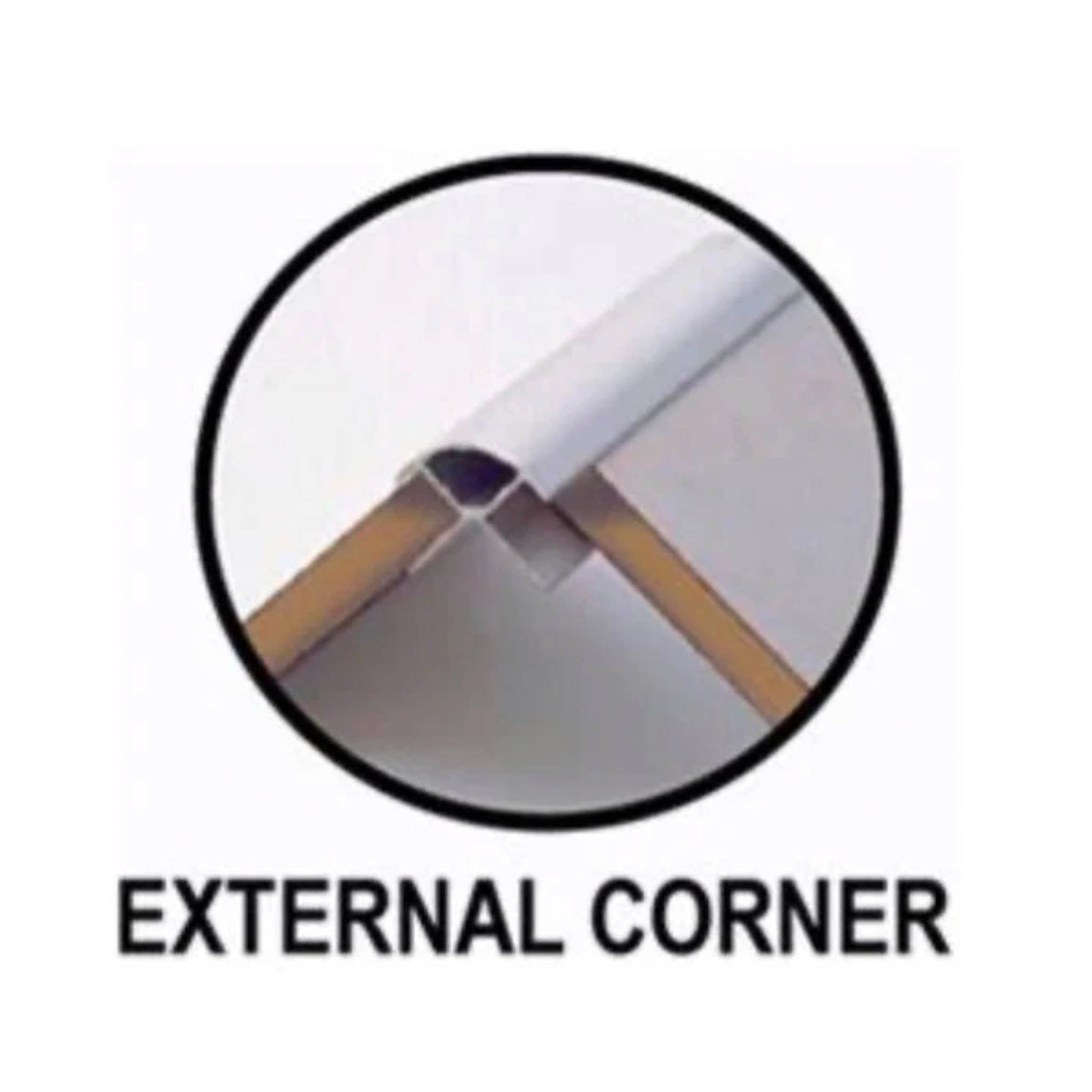 Shower and Bathroom Panel 10mm Aluminium Silver External Corner Trim 2.4 Metre - Transtools Online