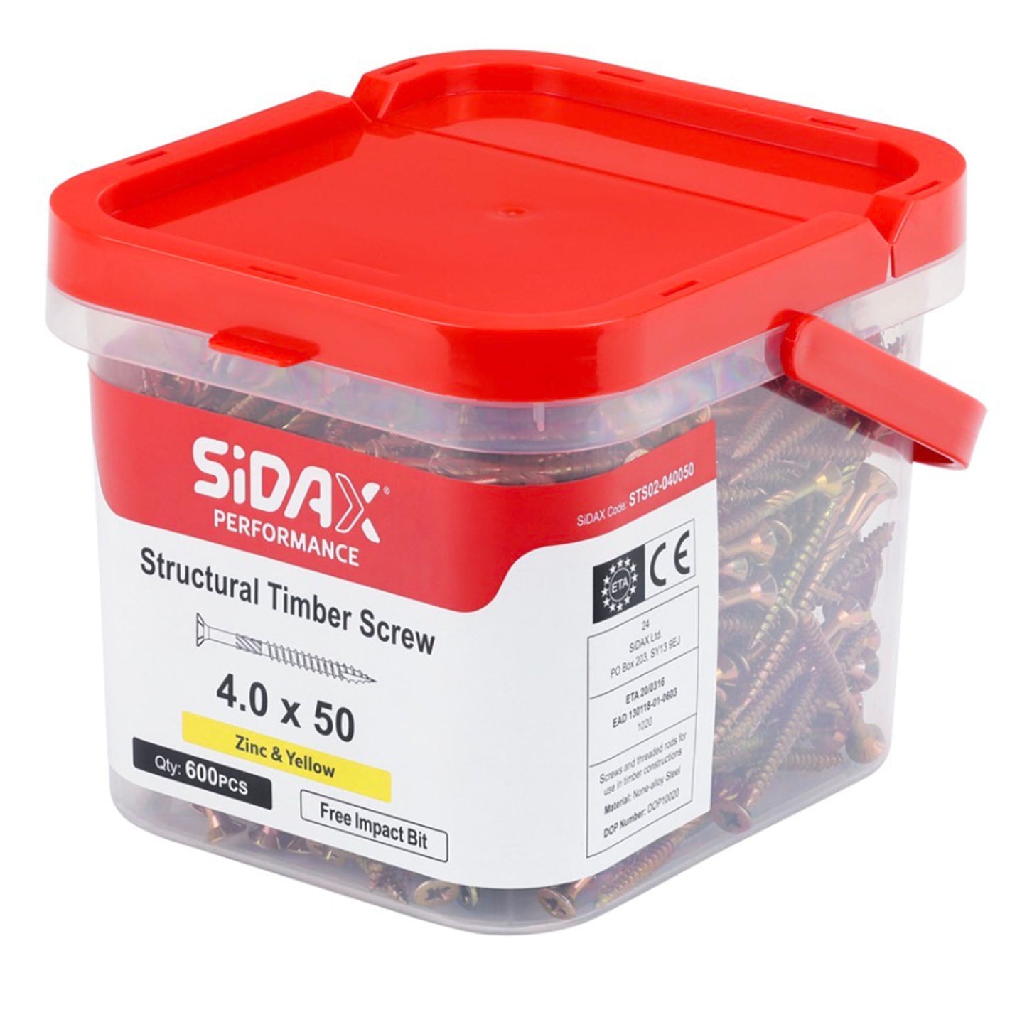 SiDAX Structural Timber Screw Tub.