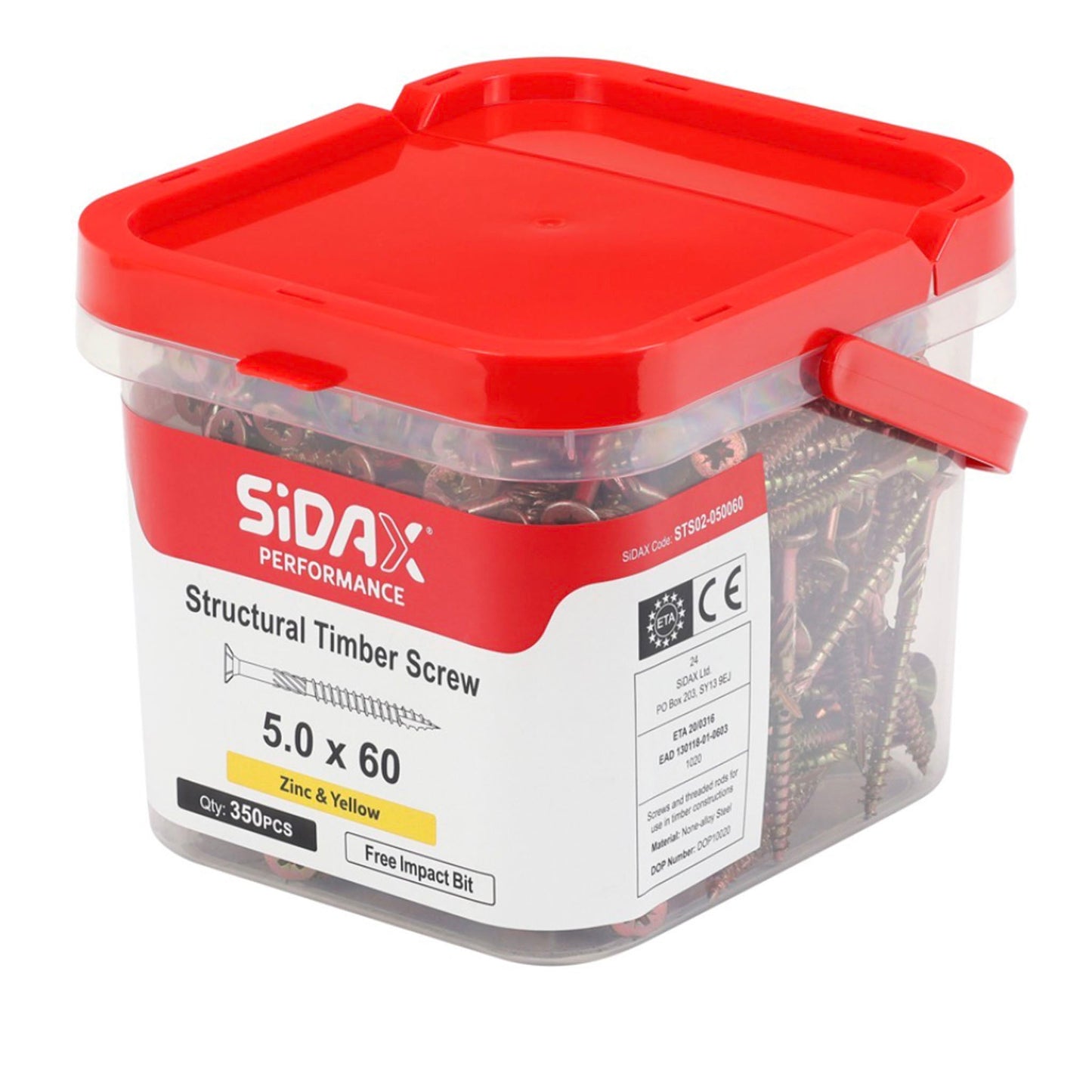 SiDAX Structural Timber Screw Tub.
