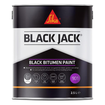Sika 901 Blackjack Black Bitumen Paint 2.5 Litre