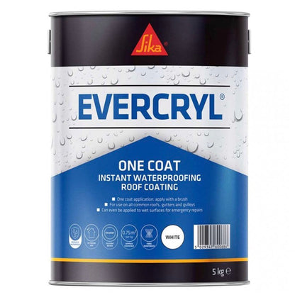 Sika Everbuild Evercryl One Coat Instant Waterproofing Roof Coating