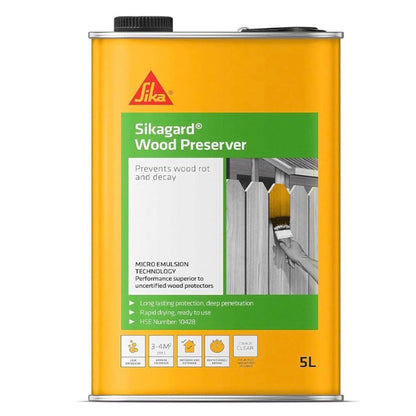 Sikagard Wood Preserver Clear 5 Litre.