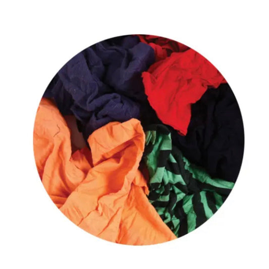 Smartora Coloured Cotton T-Shirt Rag Wipers - 10kg