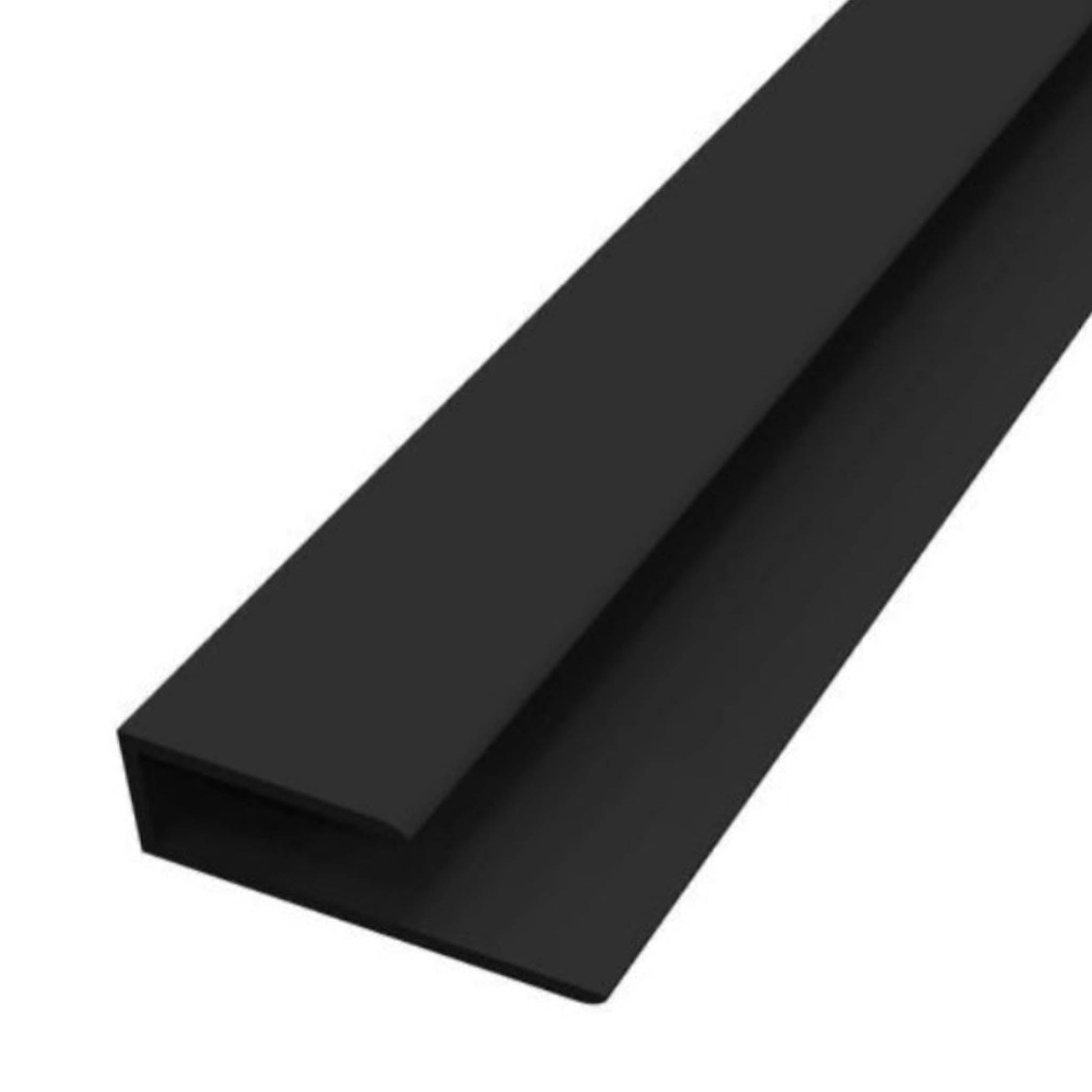 Soffit Black Smooth Starter Trim U Channel 5 Metre - Transtools Online