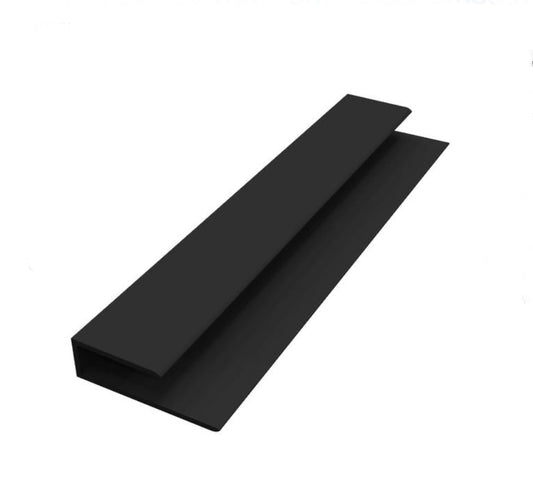 SOFFIT BLACK SMOOTH STARTER TRIM / U CHANNEL - 5 METRE - Transtools Online