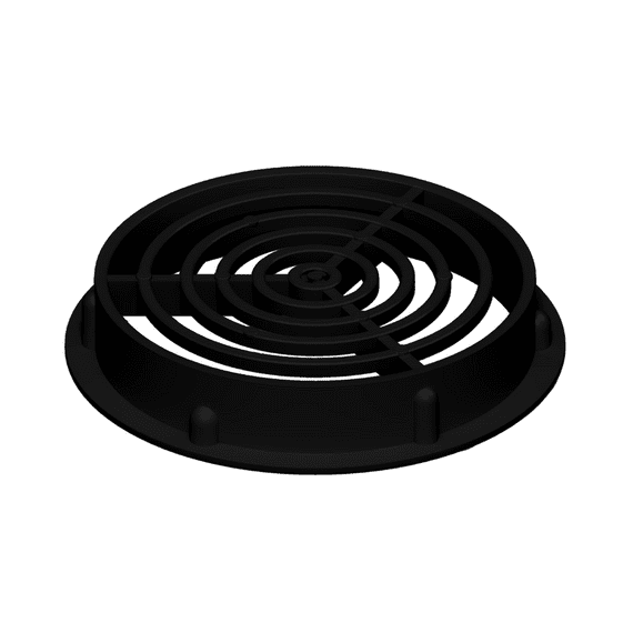 SOFFIT CIRCULAR VENT BLACK - 70MM - Transtools Online